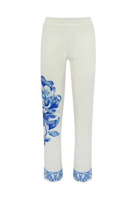 Lycra-blend trousers with rhinestones GAI MATTIOLO | Trousers | LV1802UNIC